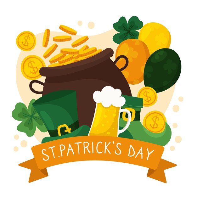 Hand drawn st. patrick's day illustrations