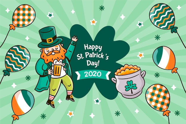 Hand drawn st patricks day concept