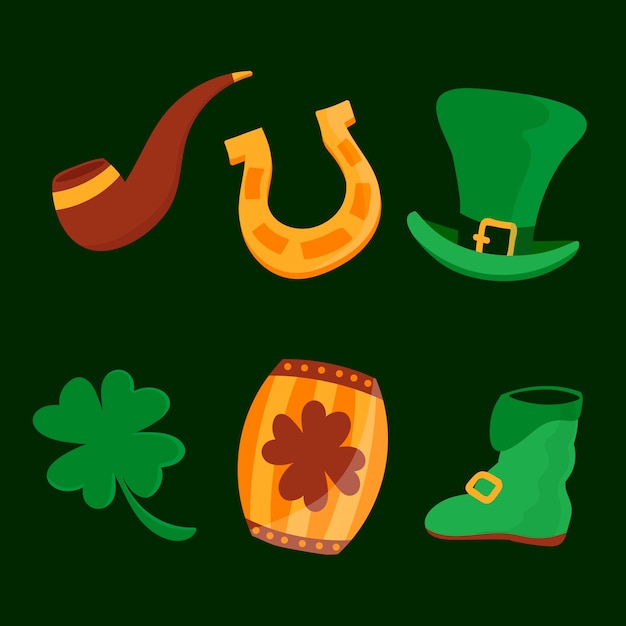 Hand-drawn st. patricks day elements