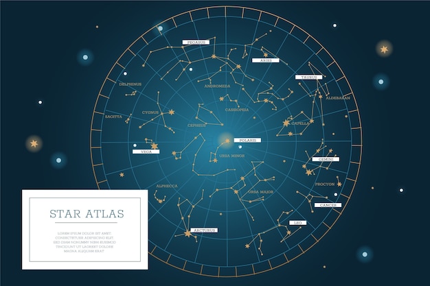 Hand drawn star map illustration