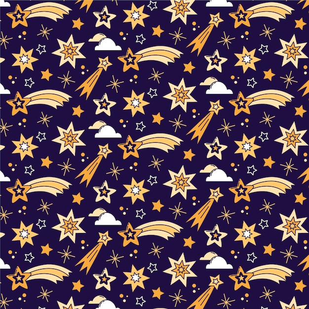 Free Vector hand drawn star pattern design