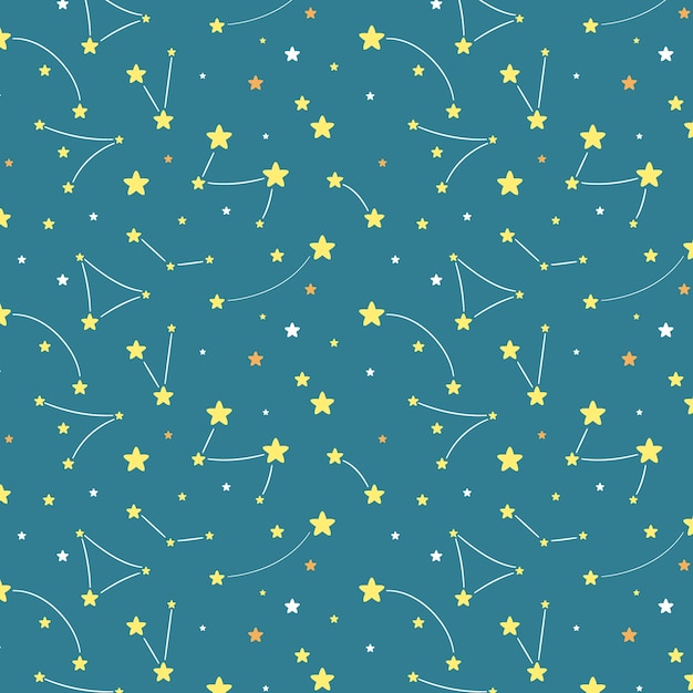 Hand drawn star pattern illustration