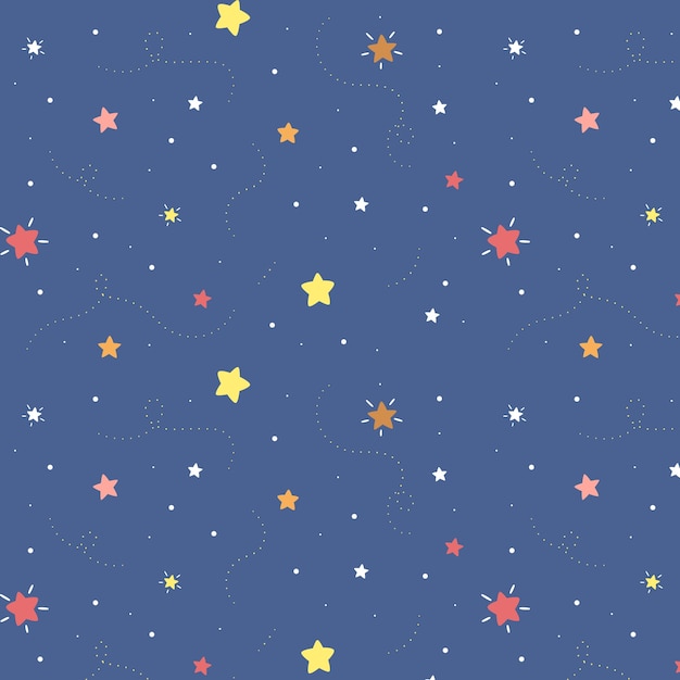 Hand drawn star pattern illustration