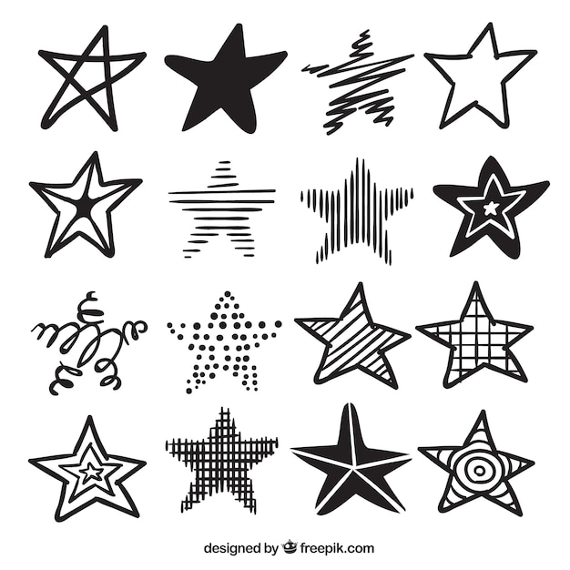 Hand drawn star set