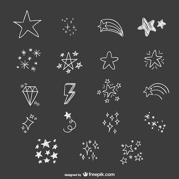 Hand drawn stars pack