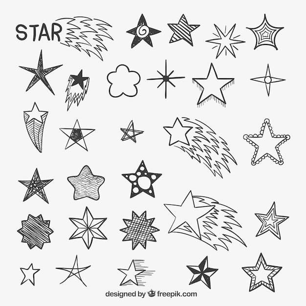 Hand drawn stars