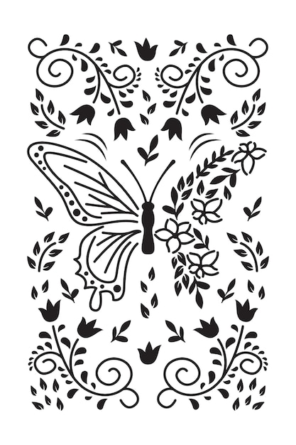 Free Vector hand drawn stencil element collection