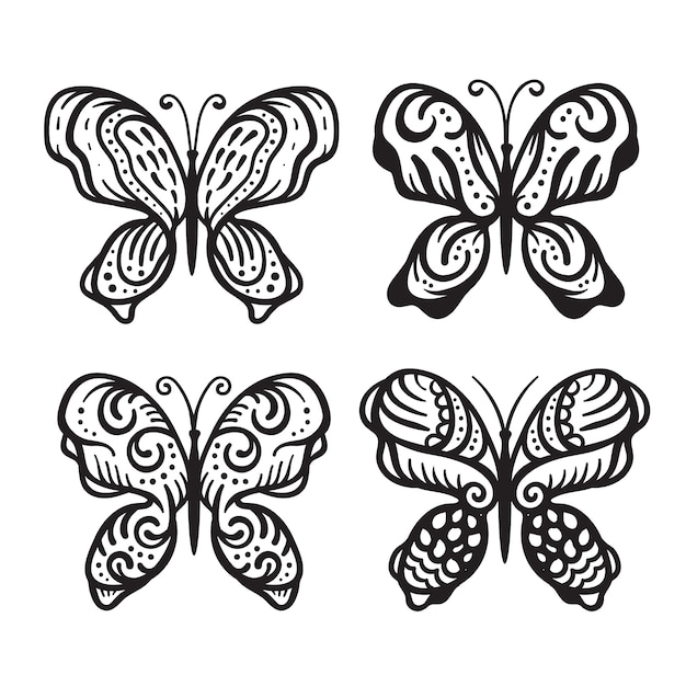 Free vector hand drawn stencil element collection