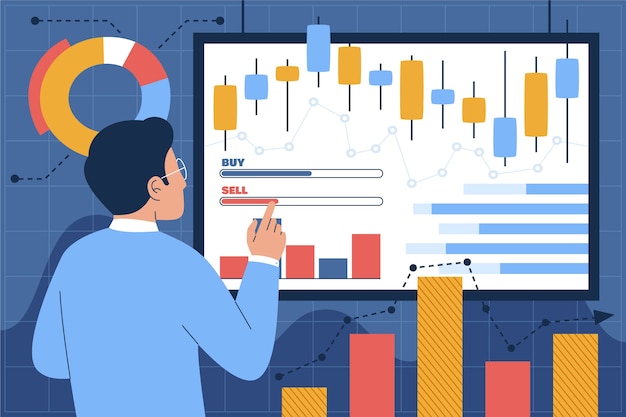 Hand drawn stock market concept