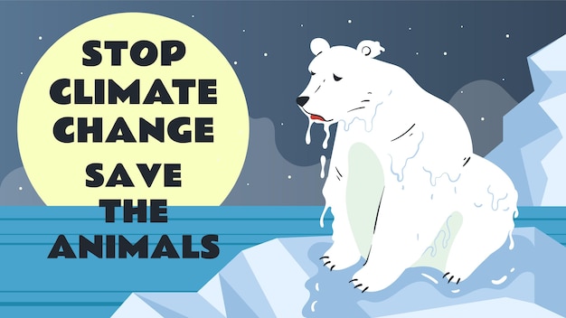 Free Vector hand drawn stop climate change youtube thumbnail