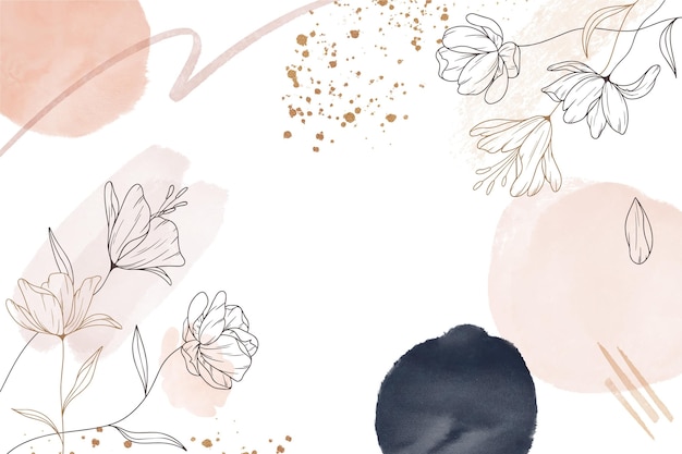 Free vector hand drawn style floral background