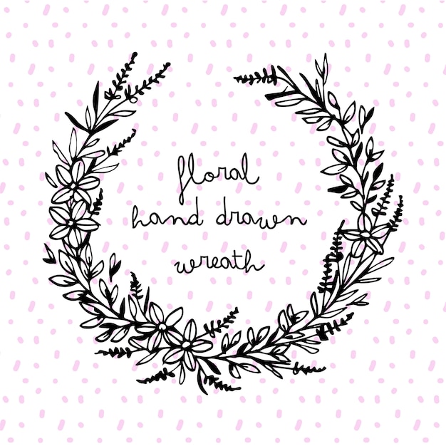 Free Vector hand drawn style floral frame