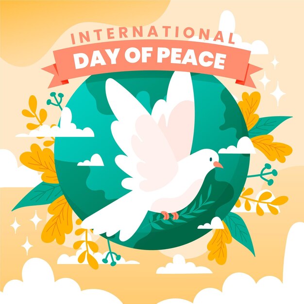 Hand drawn style international day of peace