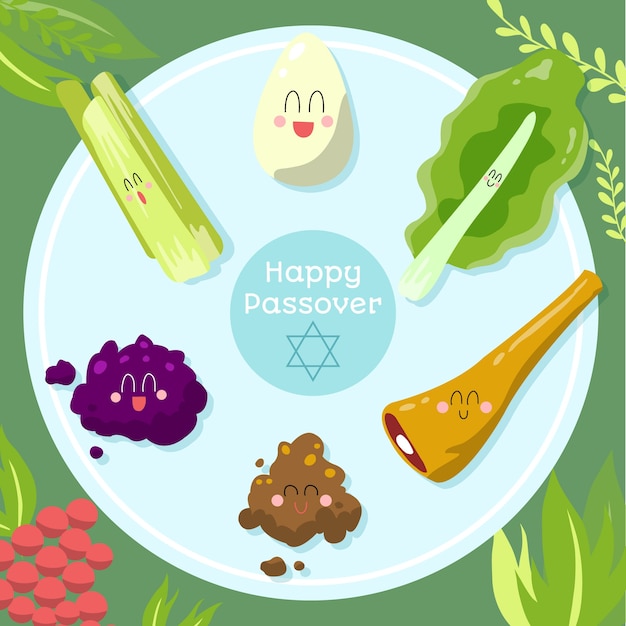 Free Vector hand drawn style passover