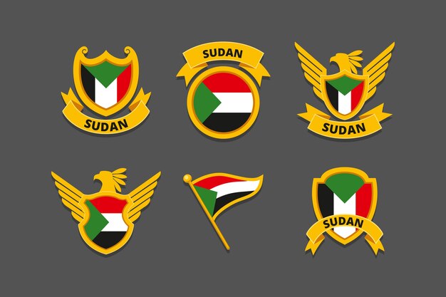 Hand drawn sudan national emblems