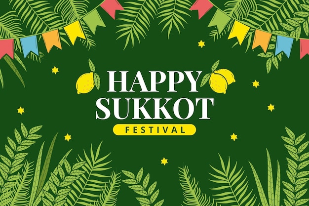 Hand drawn sukkot background