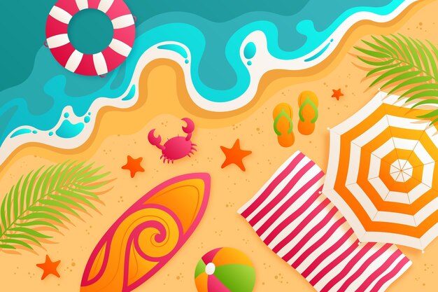 Hand drawn summer background for videocalls