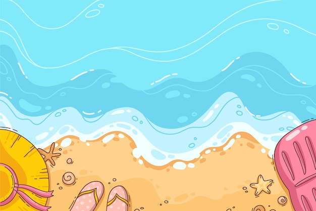 Hand drawn summer background