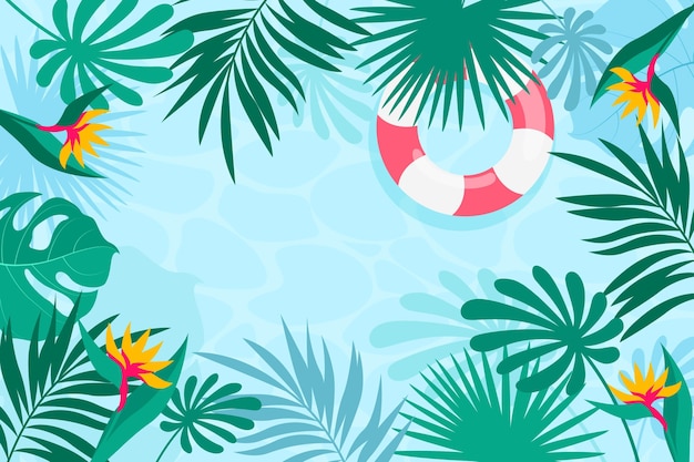 Hand drawn summer background