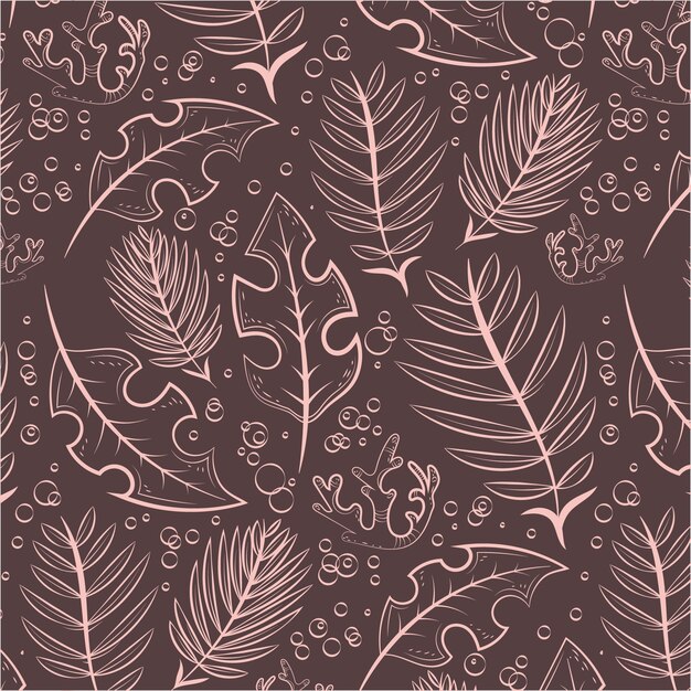 Hand drawn summer duotone pattern design