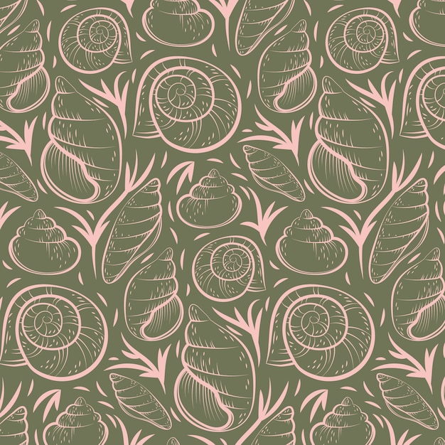 Hand drawn summer duotone pattern design