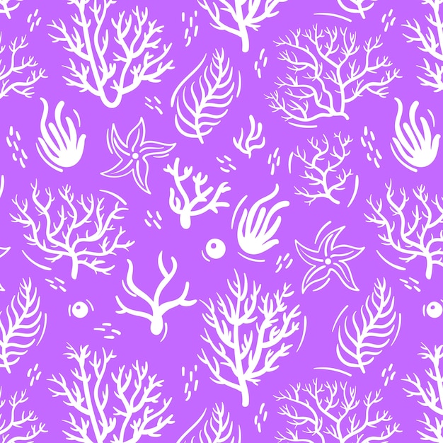 Hand drawn summer duotone pattern design