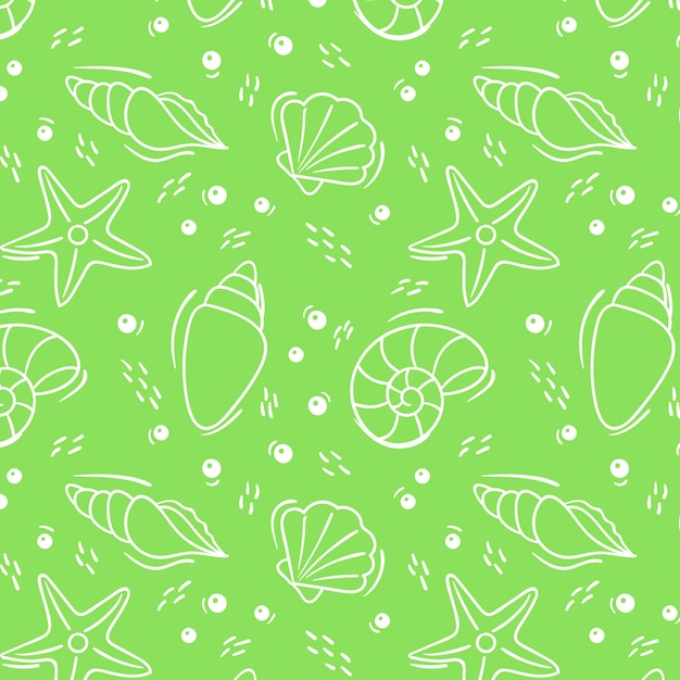 Hand drawn summer duotone pattern design