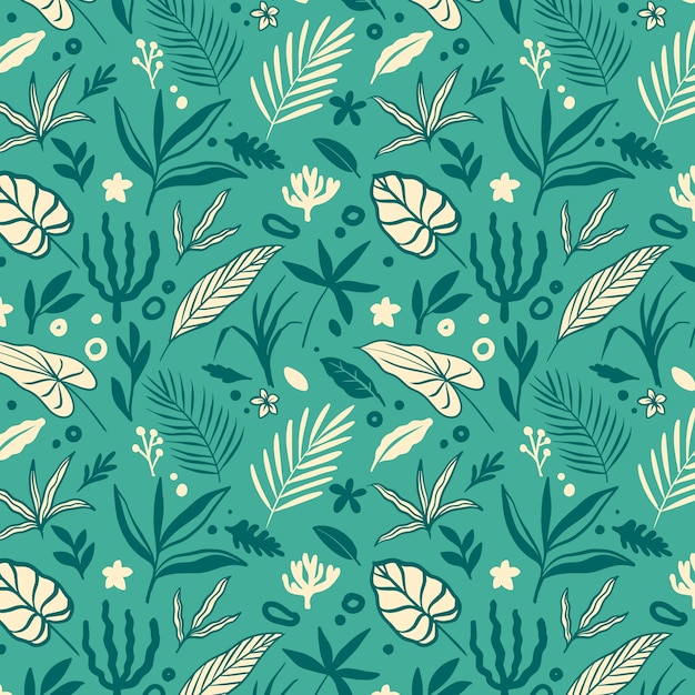 Hand drawn summer duotone pattern design