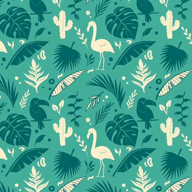 Hand drawn summer duotone pattern design