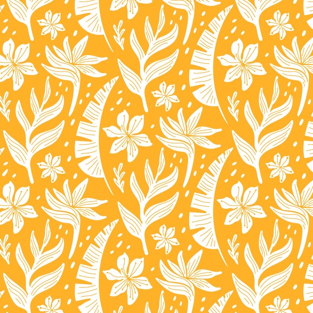 Hand drawn summer duotone pattern design