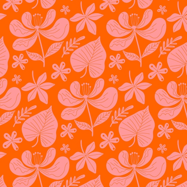 Hand drawn summer duotone pattern design