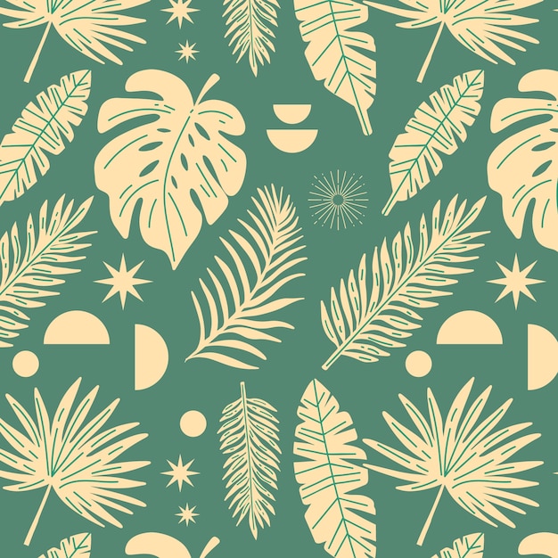 Hand drawn summer duotone pattern