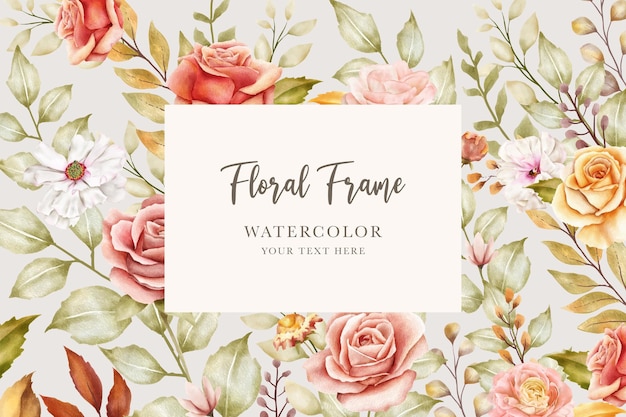 hand drawn summer floral background