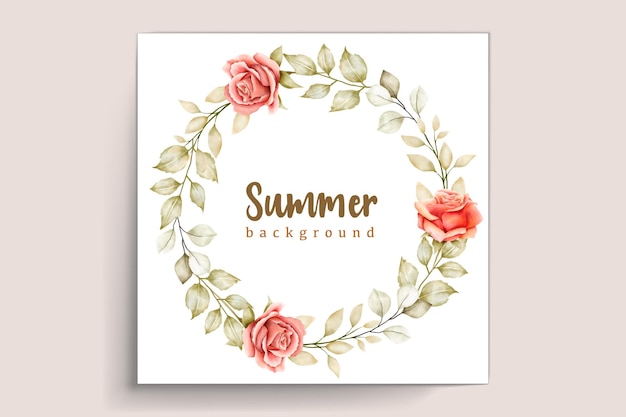 Hand drawn summer floral background