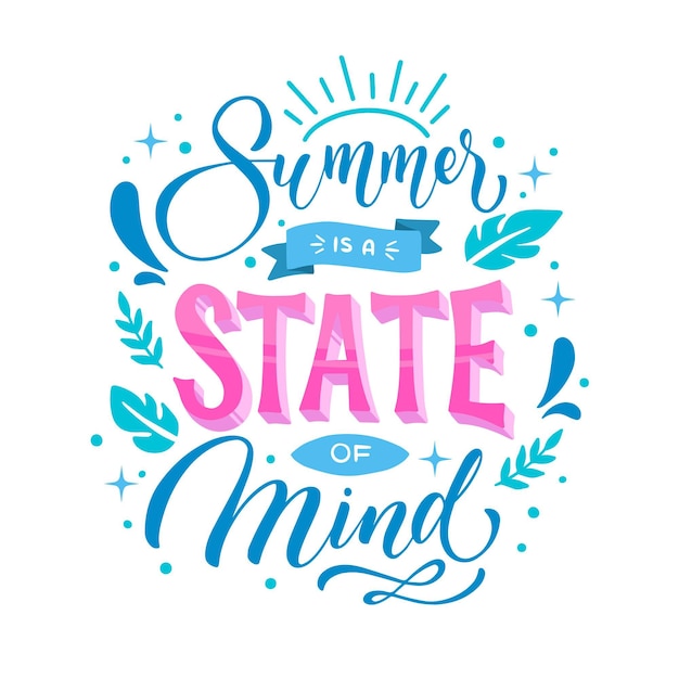 Free Vector hand drawn summer lettering