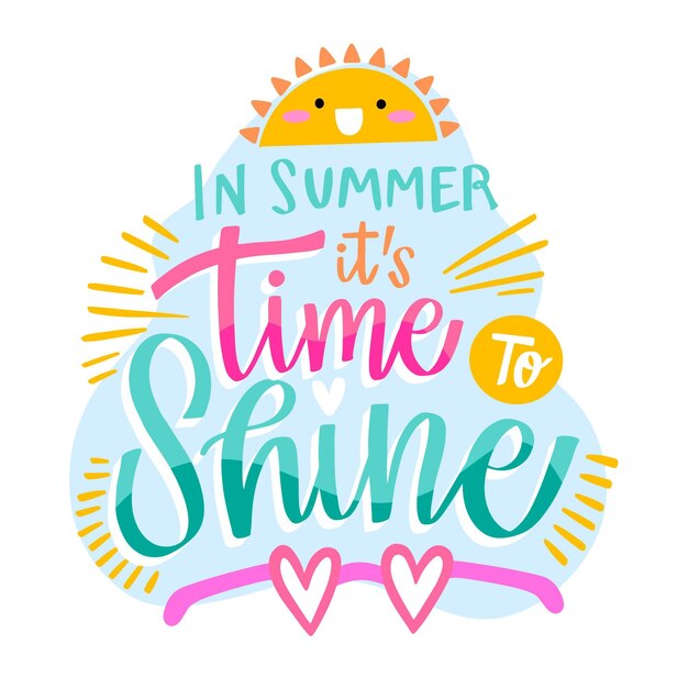 Hand drawn summer lettering