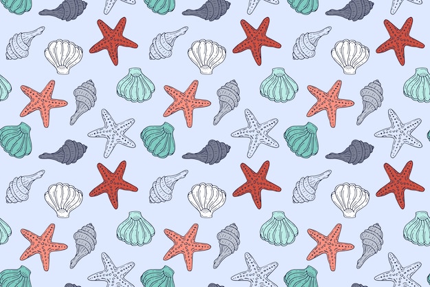 Free Vector hand drawn summer pattern design