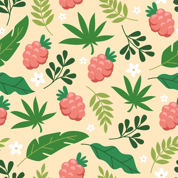 Hand drawn summer pattern design