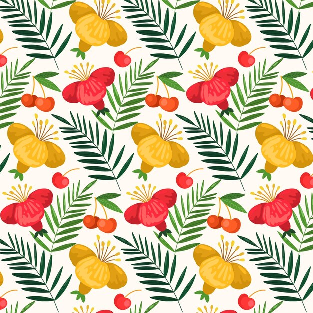 Hand drawn summer pattern