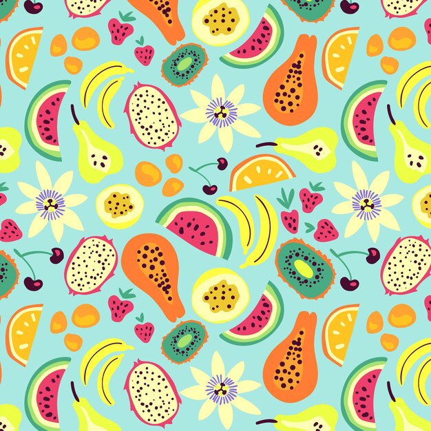 Hand drawn summer pattern