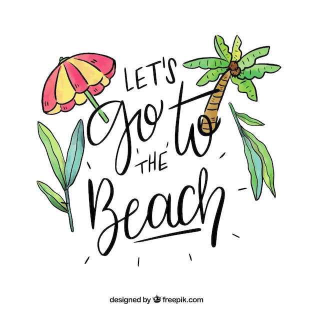 Free Vector hand drawn summer quote design