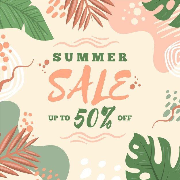 Hand drawn summer sale