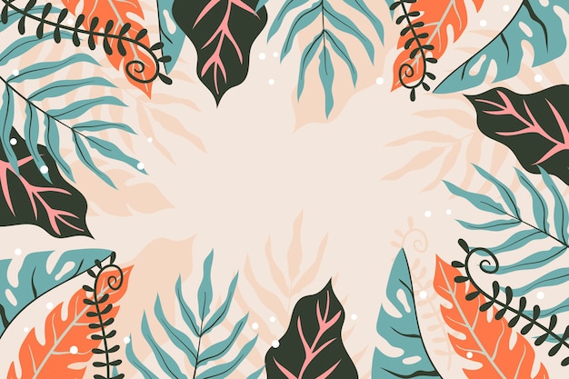 Free Vector hand drawn summer tropical background