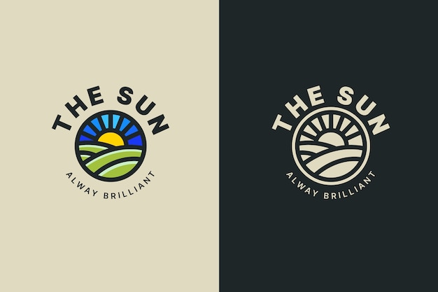 Hand drawn sun logo