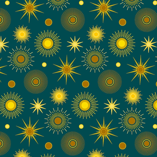 Hand drawn sun pattern