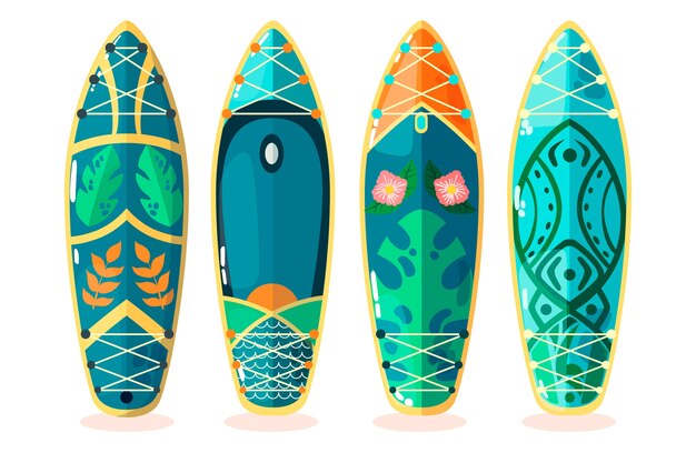 Hand drawn sup board collection