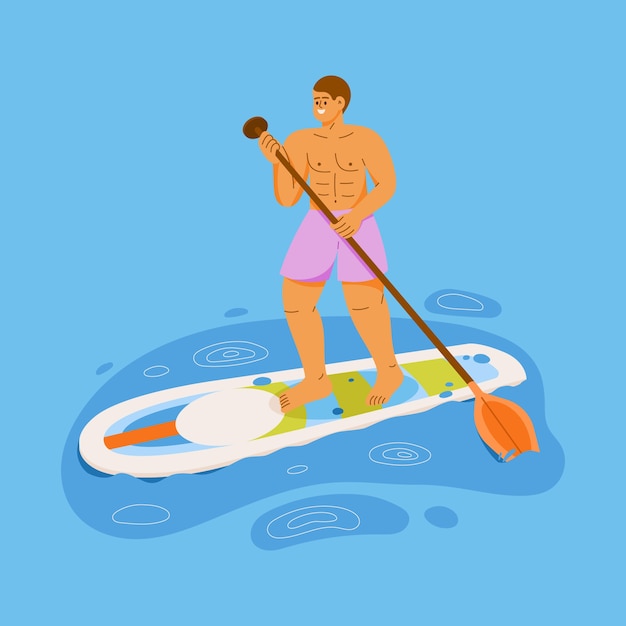 Free vector hand drawn sup illustration