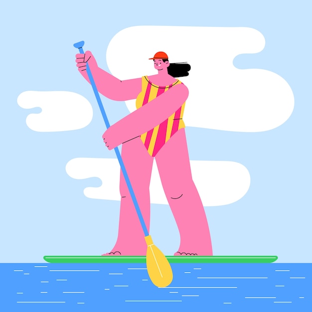 Free vector hand drawn sup illustration