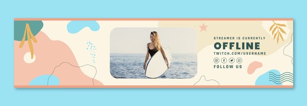 Hand drawn surf template design