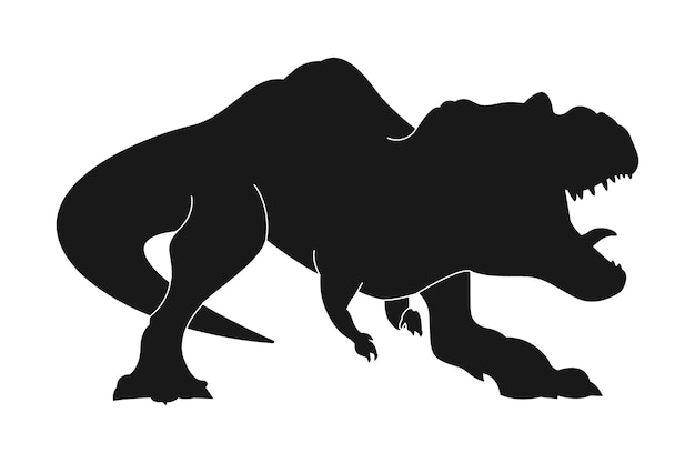 Free vector hand drawn t-rex silhouette